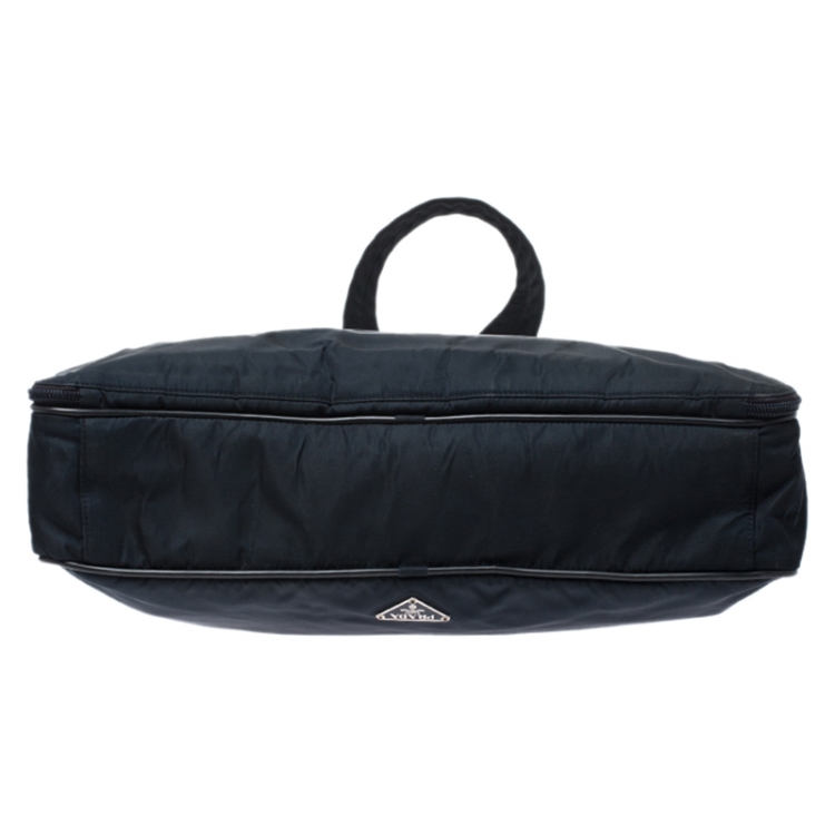 مملوكة مسبقًا Prada Dark Blue Nylon Laptop Bag