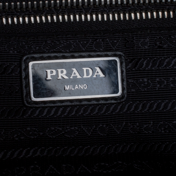 Pre Owned Prada Black Leather Belt Bag