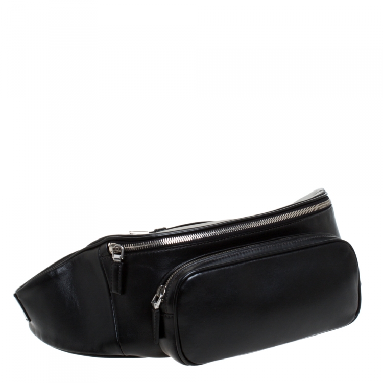 Pre Owned Prada Black Leather Belt Bag