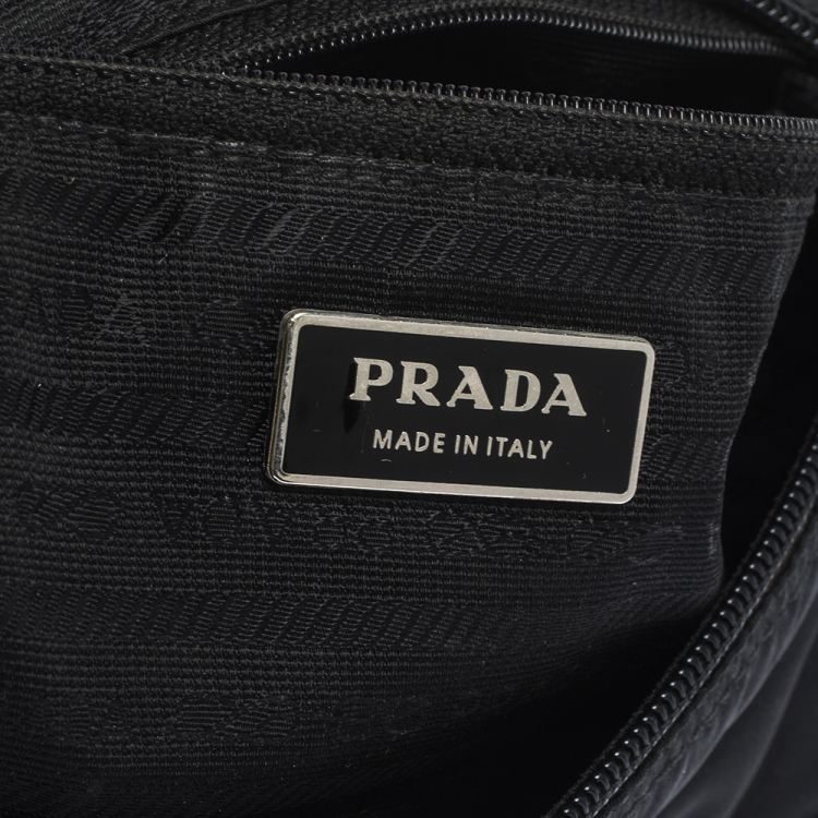 Pre Owned Prada Black Nylon and Leather Messenger Bag