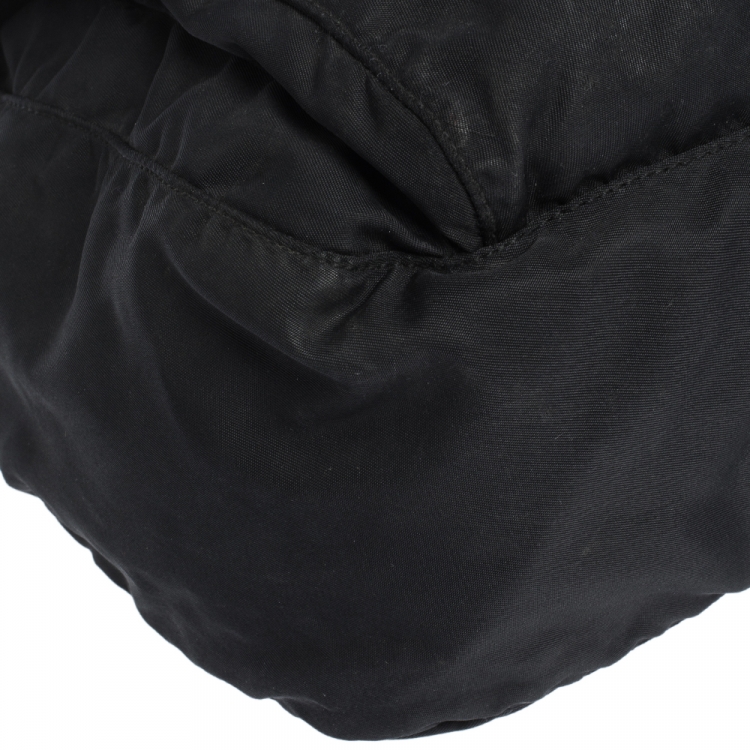 Pre Owned Prada Black Nylon and Leather Messenger Bag