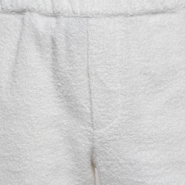 Pre Owned Prada White Cotton Terry Shorts M