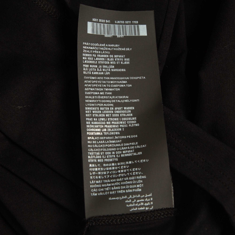 Pre Owned Prada Black Stretch Cotton Re-Nylon Detail Pocket Polo T-Shirt S