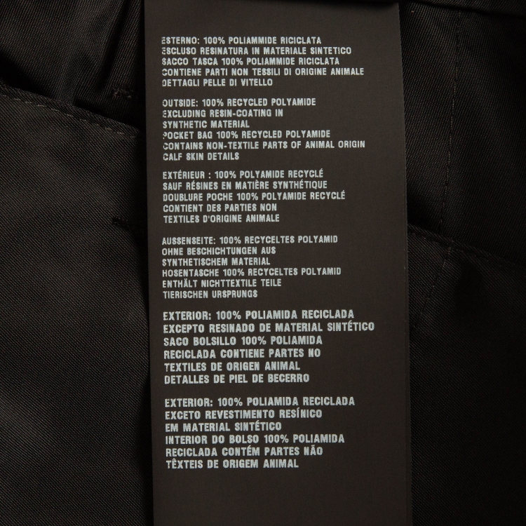 Pre Owned Prada Black Synthetic Cargo Pants 3XL