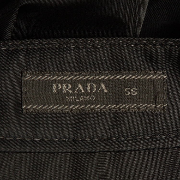 Pre Owned Prada Black Synthetic Cargo Pants 3XL