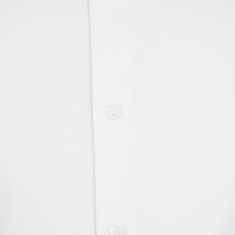 Pre Owned Prada White Long Sleeve Button Front Tailored Shirt L