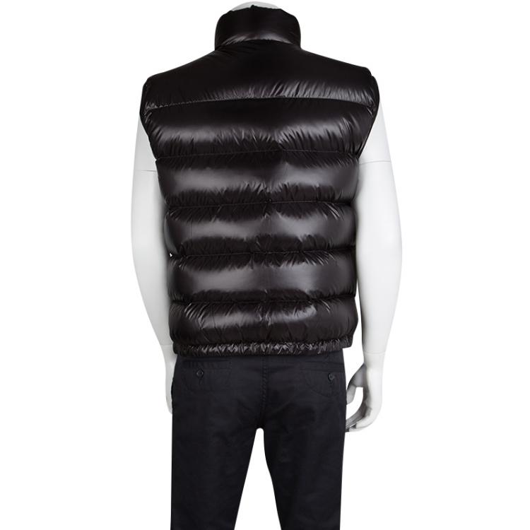 مملوكة مسبقًا Prada Black Sleeveless Quilted Down Jacket 3XL