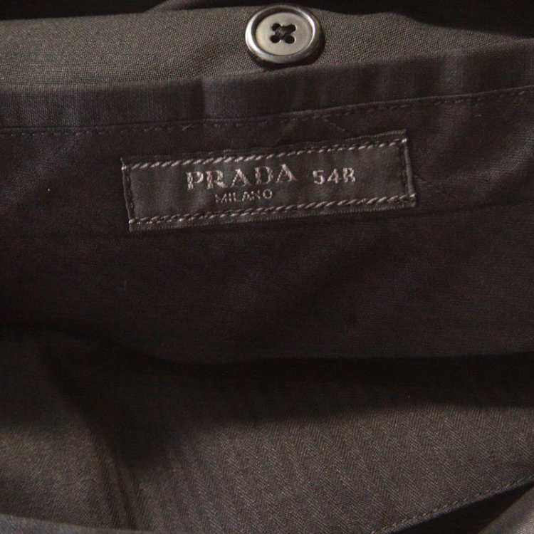 Pre Owned Prada Black Wool and Mohair Tailored Suit 2XL