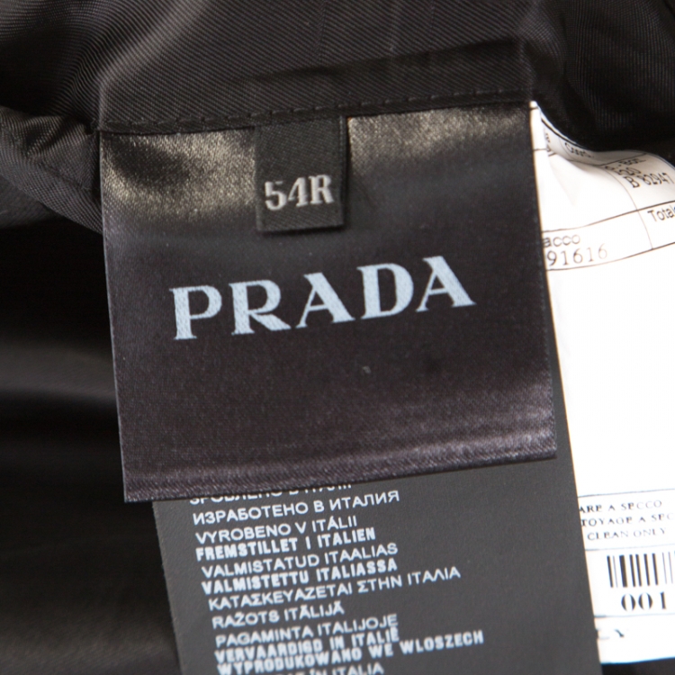 Pre Owned Prada Black Wool and Mohair Tailored Suit 2XL