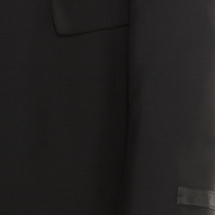 Pre Owned Prada Black Wool and Mohair Tailored Suit 2XL