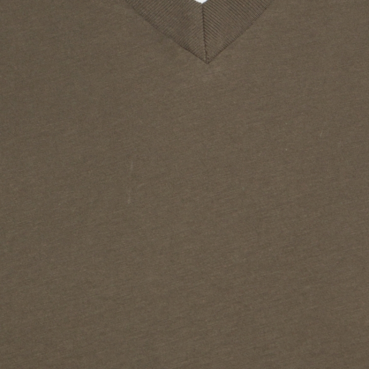 Pre Owned Prada Khaki Green Melange Cotton V Neck Short Sleeve T-Shirt M
