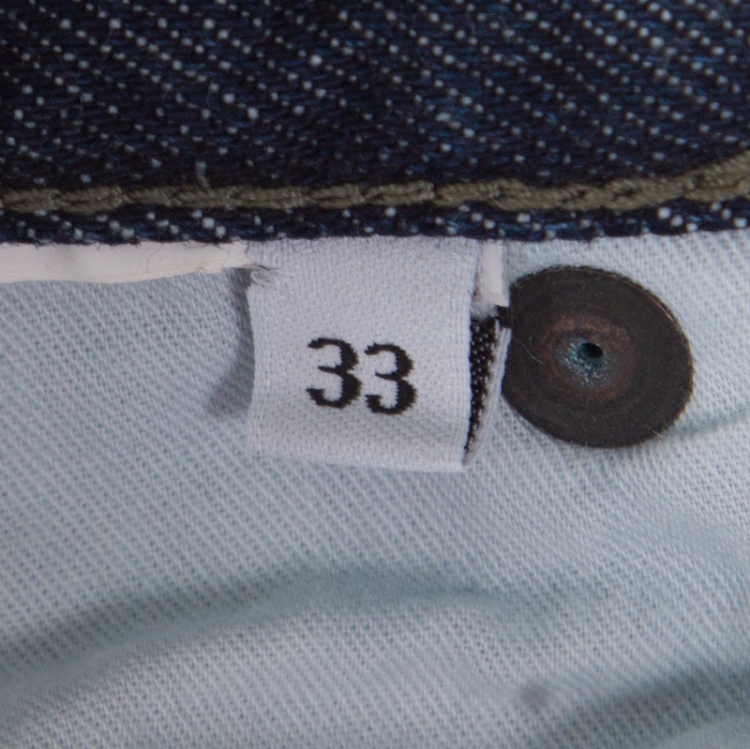 مملوكة مسبقًا Prada  Indigo Faded Effect Denim Tapered Fit Jeans M