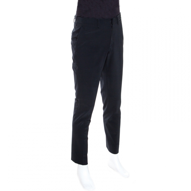 Pre Owned Prada Black Tailored Trousers L
