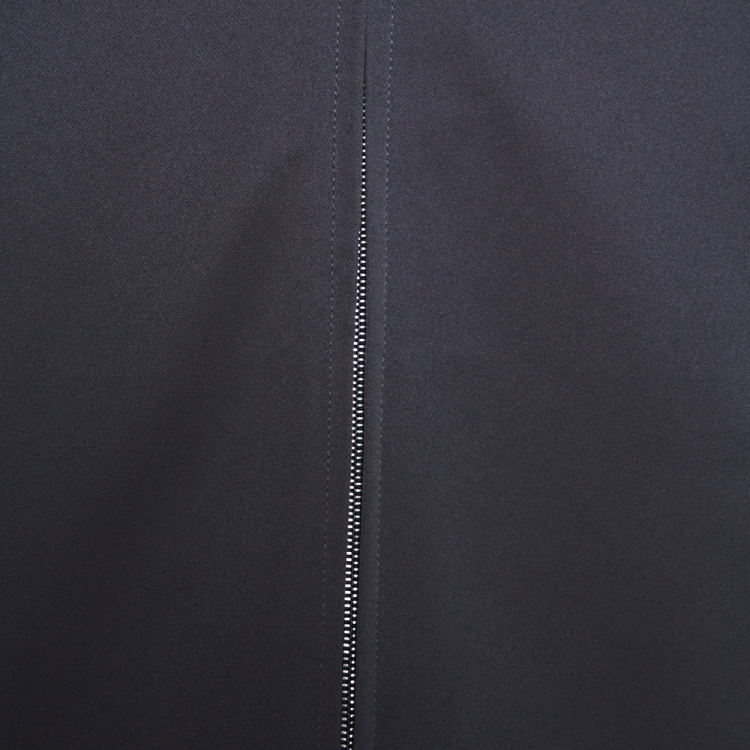 Pre Owned Prada Grey Gabardine Zip Front Jacket M