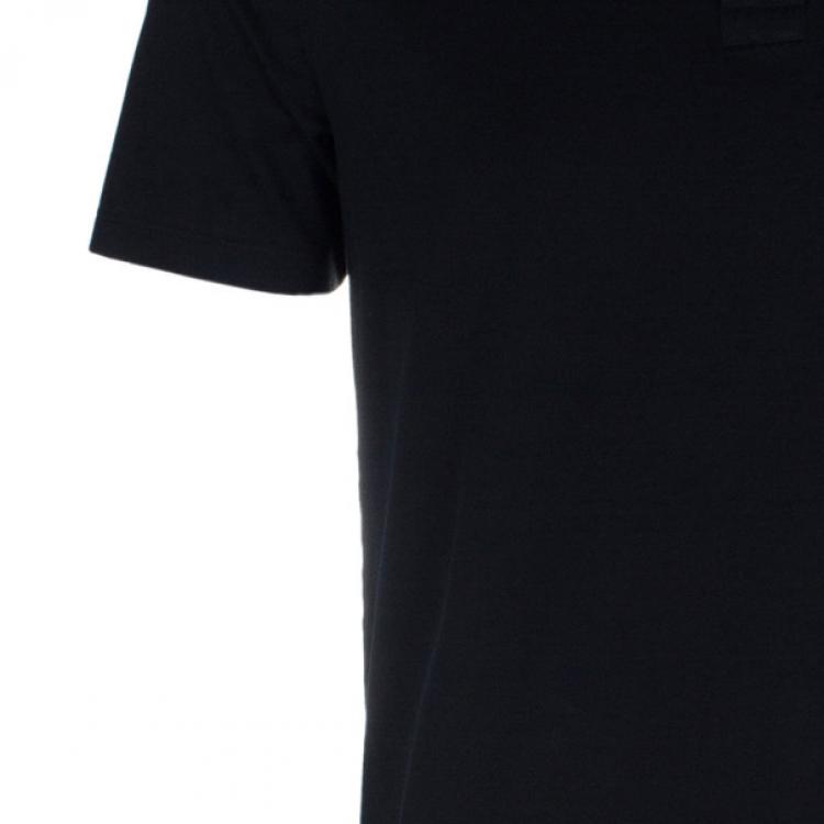 Pre Owned Prada Men's Black Cotton Polo Shirt L