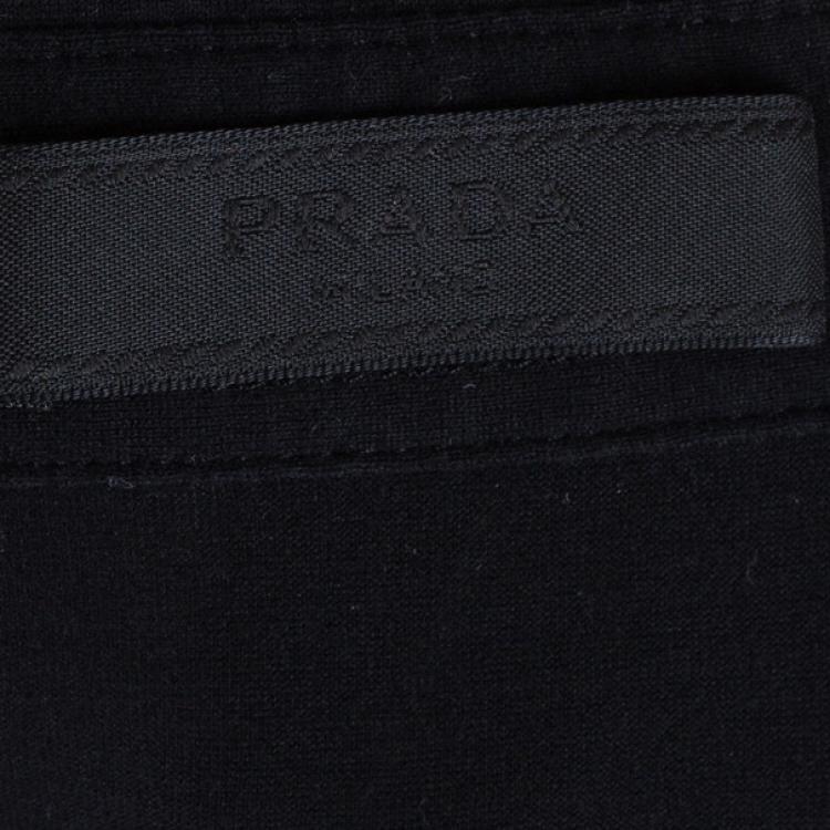 Pre Owned Prada Men's Black Cotton Polo Shirt L