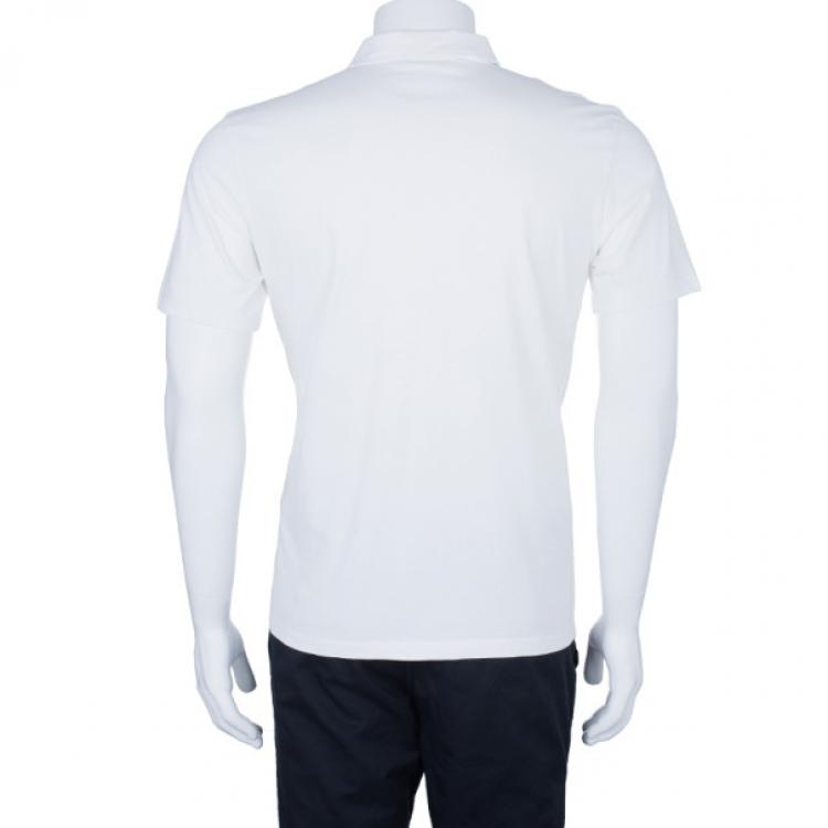 Pre Owned Prada Men's White Polo Shirt XL