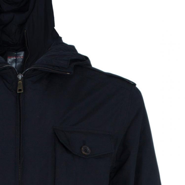 Pre Owned Prada Zip Front Pocket Detail Men's Jacket L