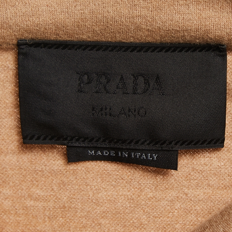 Pre Owned Prada Tan Brown Cashmere & Wool Shirt 2XL