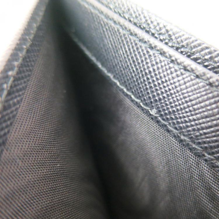 Pre Owned Prada Black Nylon Bifold Wallet