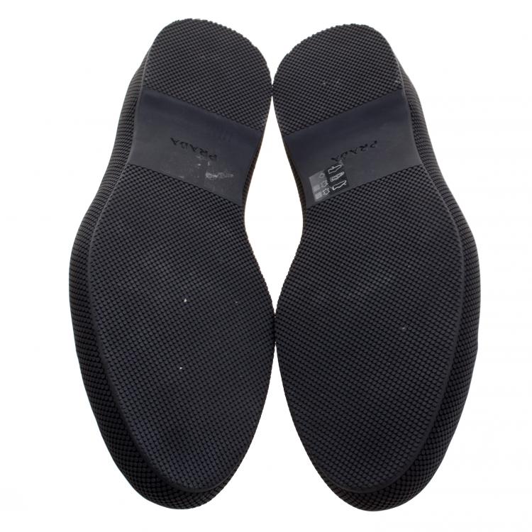 Pre Owned Prada Black Canvas Low Top Sneakers Size 42