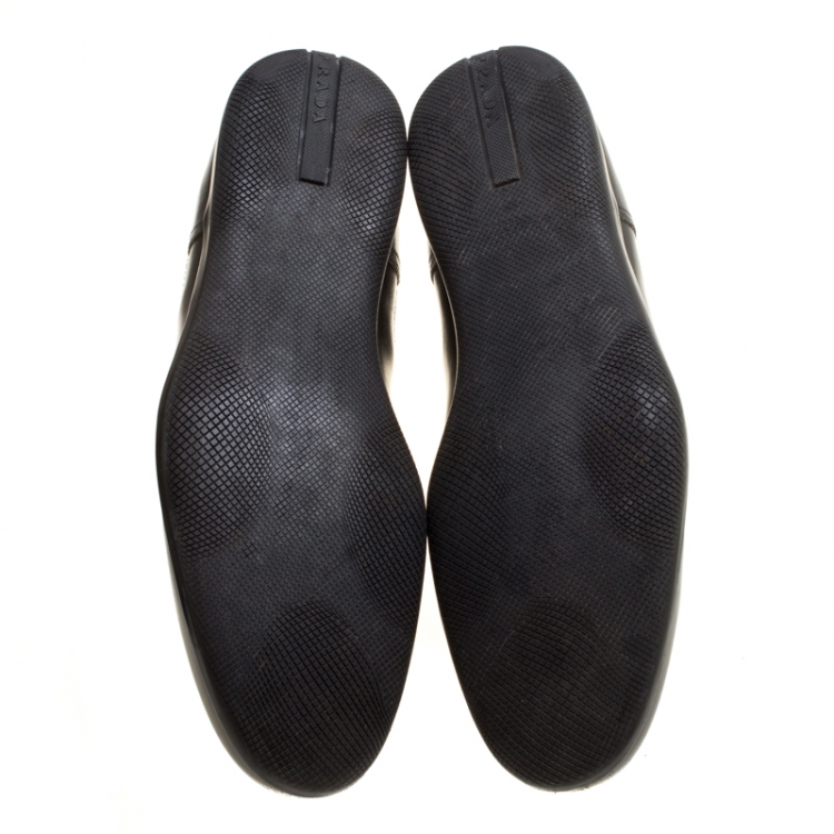 Pre Owned Prada Black Leather Chelsea Boots Size 44