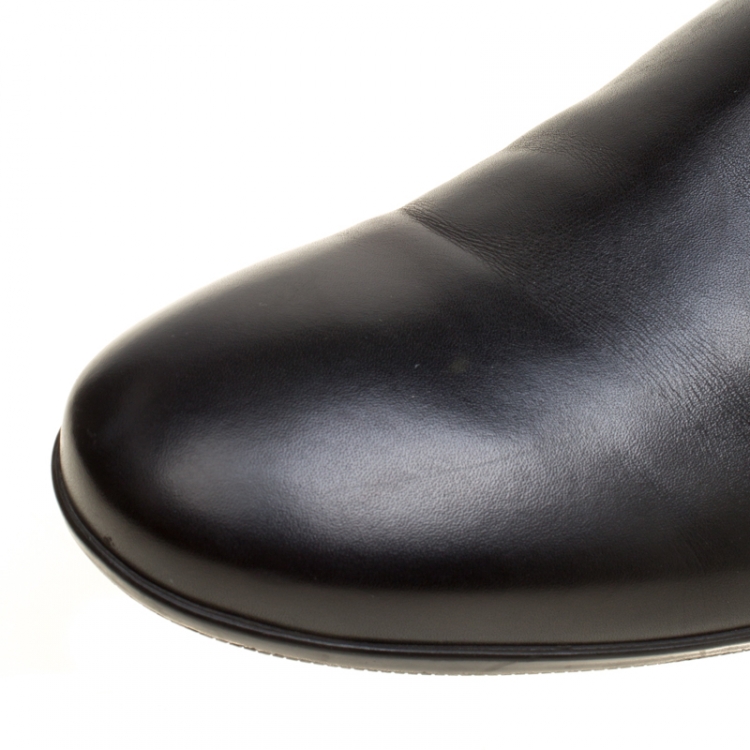 Pre Owned Prada Black Leather Chelsea Boots Size 44