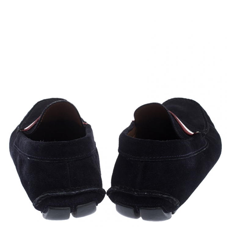 Pre Owned Prada Blue Suede Loafers Size 43