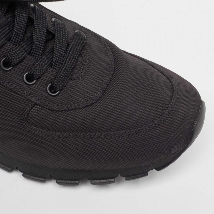 Pre Owned Prada Black Canvas Low Trainer Sneakers Size 45.5