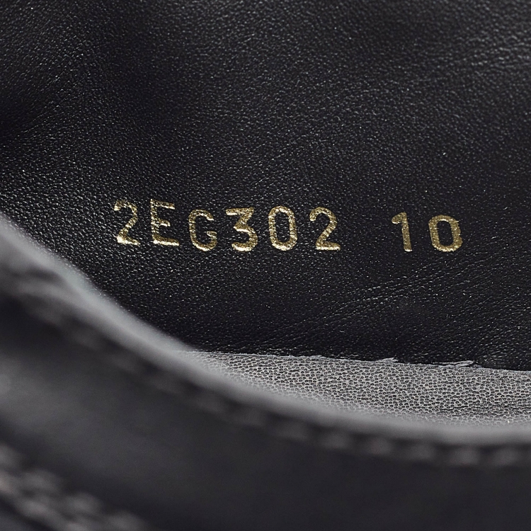 Pre Owned Prada Black Leather Low Top Sneakers Size 44
