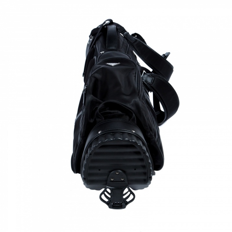 Pre Owned Prada Black Tessuto and Saffiano Leather Golf Bag