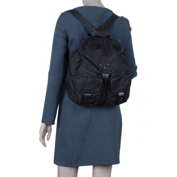 Pre Owned Prada Brown Tessuto Nylon Backpack