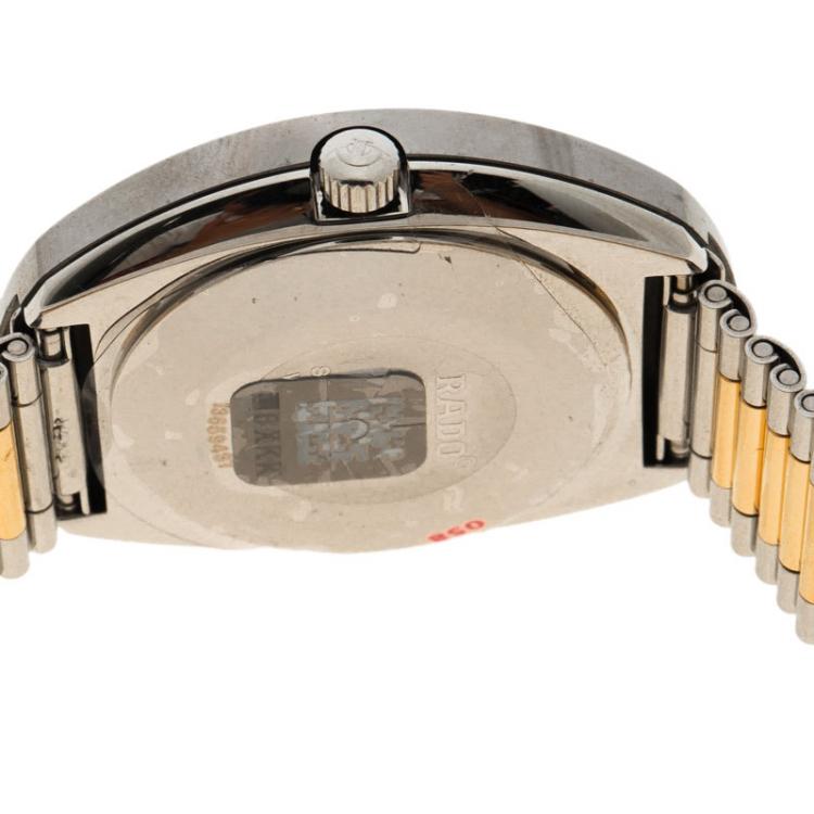 Pre Owned Rado Diastar Gold Stainless Steel Original Men's Wristwatch 35MM