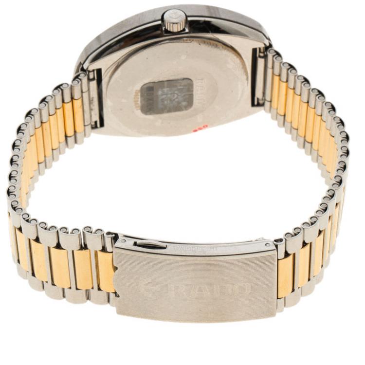 Pre Owned Rado Diastar Gold Stainless Steel Original Men's Wristwatch 35MM