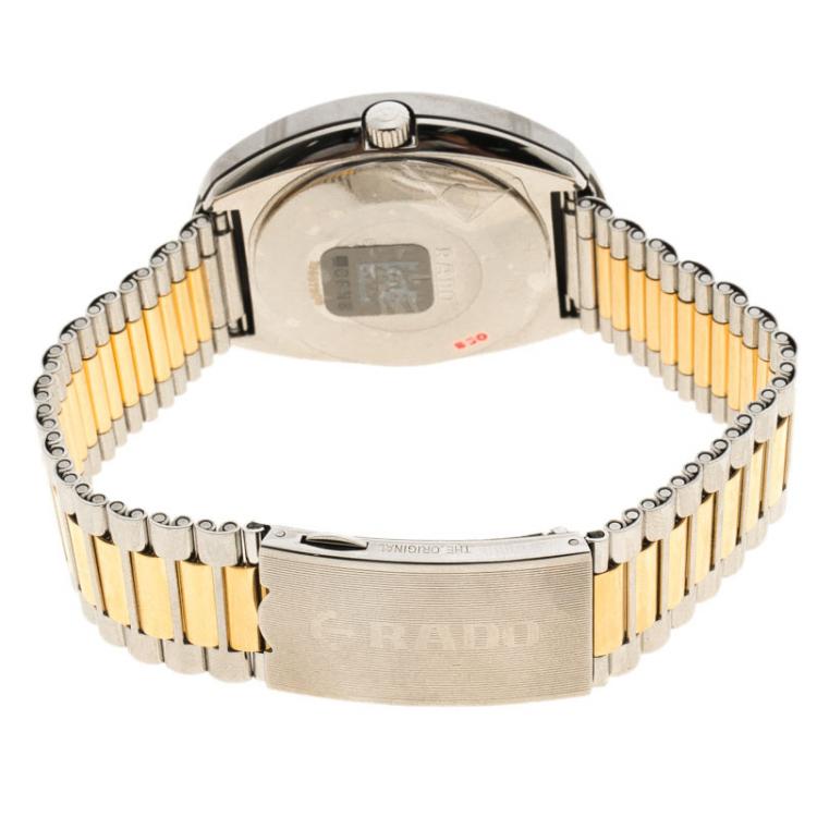 Pre Owned Rado Diastar Gold Stainless Steel Original Men's Wristwatch 35MM