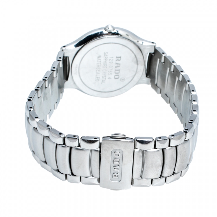 Pre Owned Rado Silver Grey Stainless Steel Florence 129.3755.4 Men's Wristwatch 33 mm