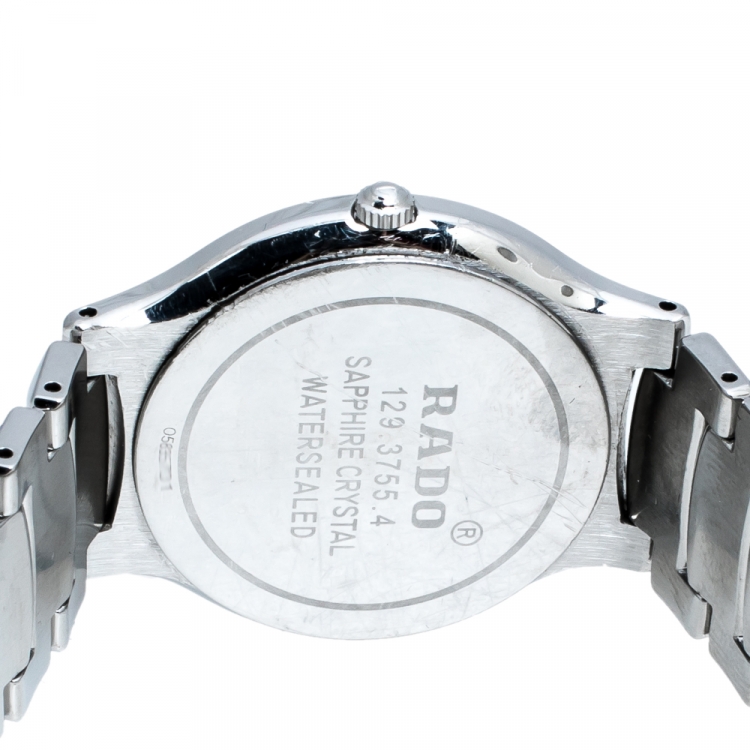 Pre Owned Rado Silver Grey Stainless Steel Florence 129.3755.4 Men's Wristwatch 33 mm