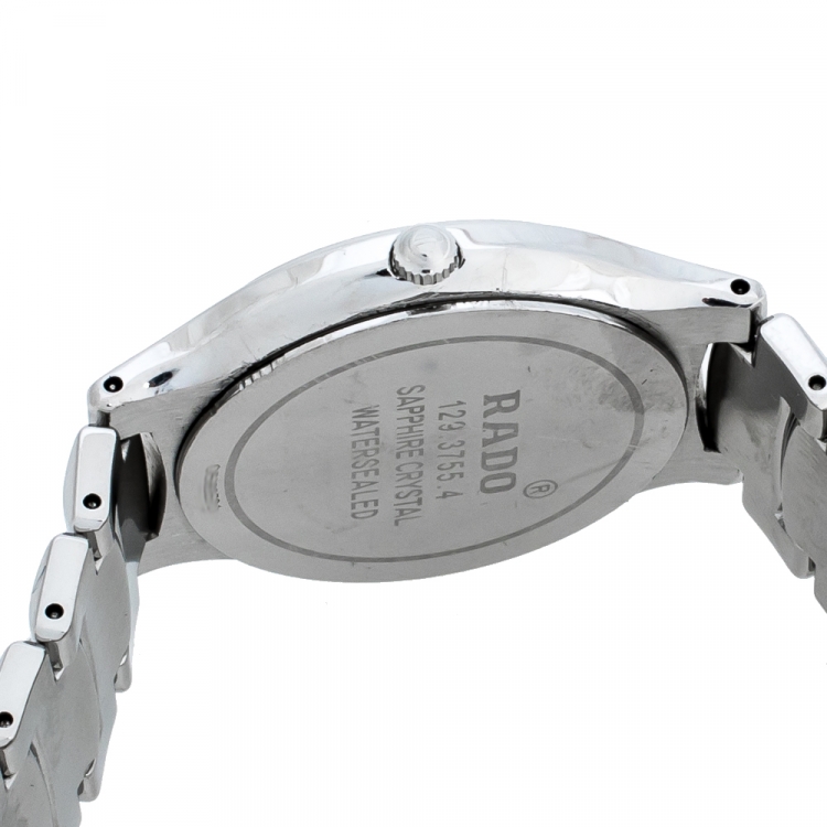 Pre Owned Rado Silver Grey Stainless Steel Florence 129.3755.4 Men's Wristwatch 33 mm