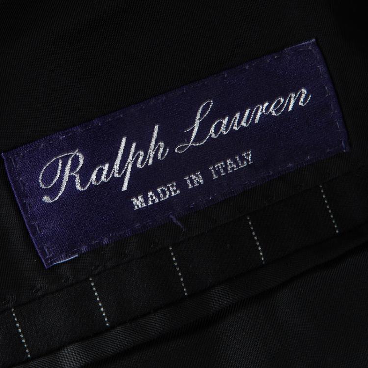 مملوكة مسبقًا Ralph Lauren Black Dot Striped Wool Regular Fit Blazer XXXL