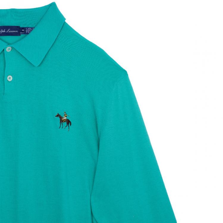 Pre Owned Ralph Lauren Green Long Sleeve Pony Pullover XXL