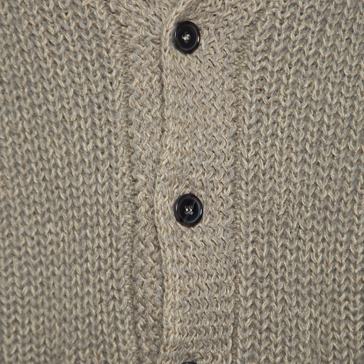 Pre Owned Ralph Lauren Brown Chunky Cable Knit Shawl Collar Cardigan XL