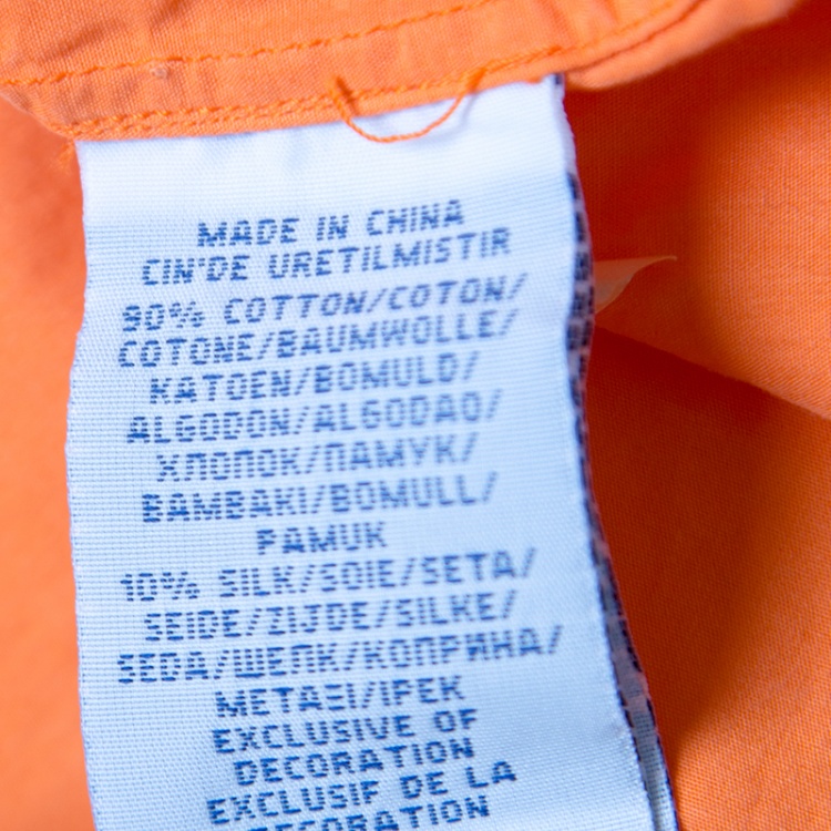 Pre Owned Ralph Lauren Orange Bermuda Poplin Button Down Shirt XL