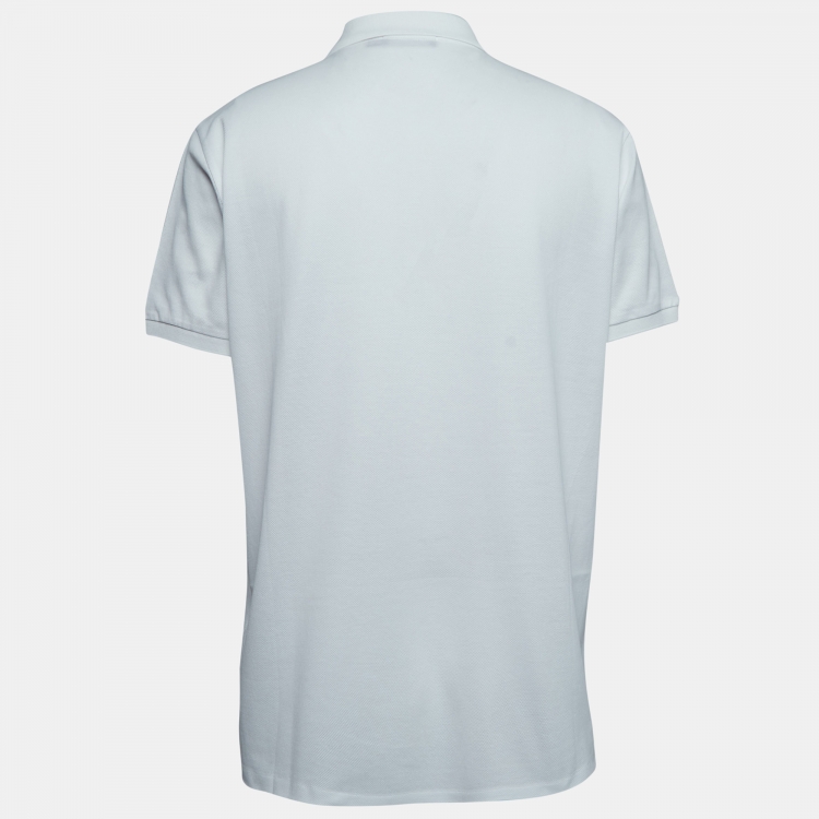Pre Owned Ralph Lauren Purple Label White Cotton Pique Polo T-Shirt XL