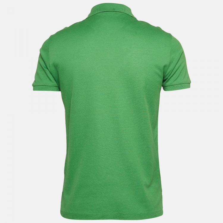 مملوكة مسبقًا Ralph Lauren Purple Label Green Embroidered Cotton Polo T-Shirt S