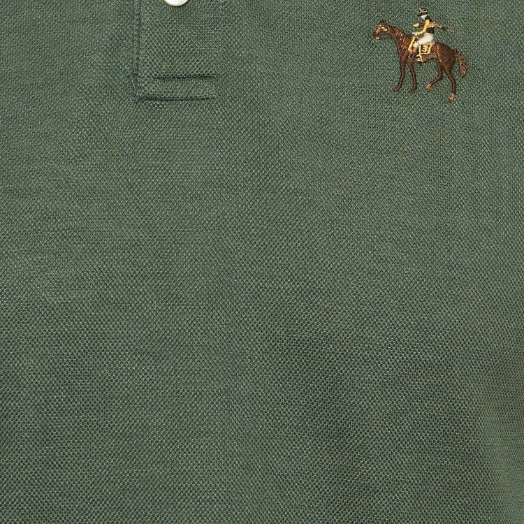 مملوكة مسبقًا Ralph Lauren Purple Label Olive Green Cotton Polo T-Shirt S