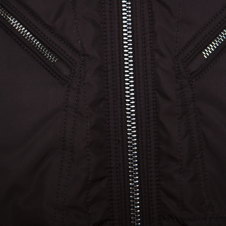 Pre Owned Ralph Lauren Black Zip Front Hooded Jacket S