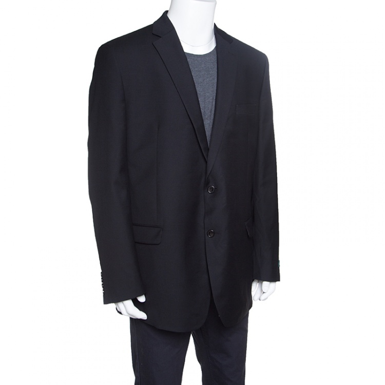 مملوكة مسبقًا Lauren by Ralph Lauren Black Wool Tailored Blazer 3XL
