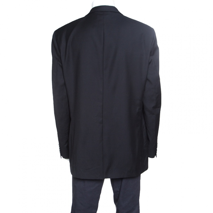 مملوكة مسبقًا Lauren by Ralph Lauren Black Wool Tailored Blazer 3XL