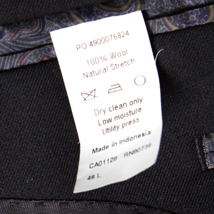 مملوكة مسبقًا Lauren by Ralph Lauren Black Wool Tailored Blazer 3XL