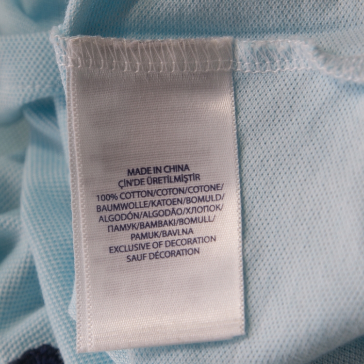 مملوكة مسبقًا Ralph Lauren Light Blue Cotton Pique Dolphin Embroidered Polo T Shirt XXL 